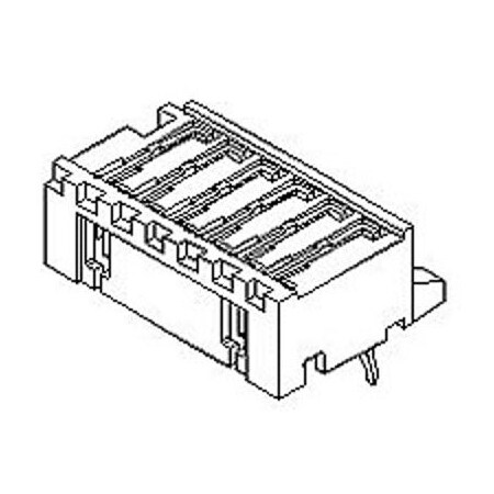 Molex Board Connector, 5 Contact(S), 1 Row(S), Male, Straight, 0.079 Inch Pitch, Solder Terminal, 530250510